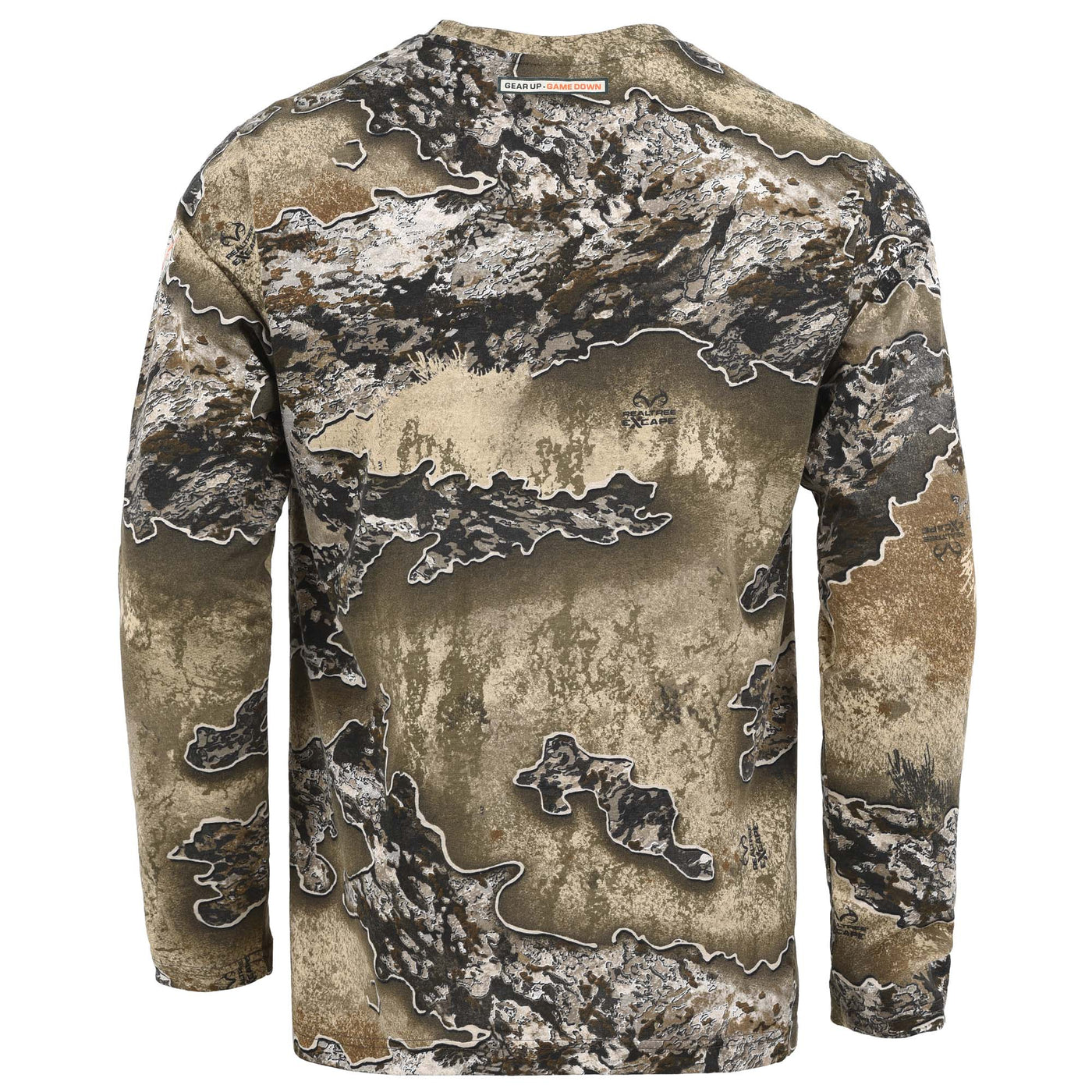 Bell Rangers Realtree EXCAPE Camouflage Long Sleeve Camo Crewneck Hunting Tee Shirt for Men and Women