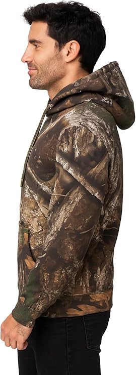 Realtree Apx Camo Premium Performance Pullover Hoodies with Zippered Pocket