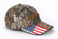 Bell Rangers Realtree APX Camo Baseball Cap with 3d Realtree Embroidered Emblem With Usa Flag