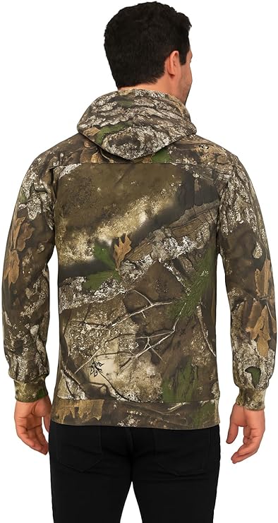 Realtree Apx Camo Premium Cotton Pullover Hoodies with Zippered Pocket