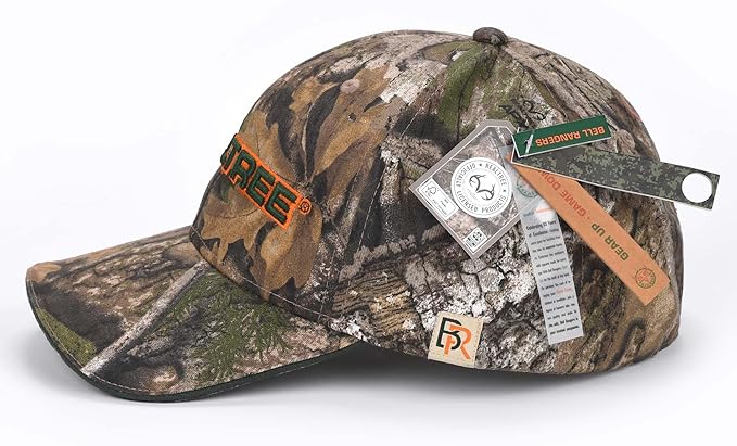 Bell Rangers Realtree APX Camo Baseball Cap with 3d Realtree Embroidered Emblem With Usa Flag