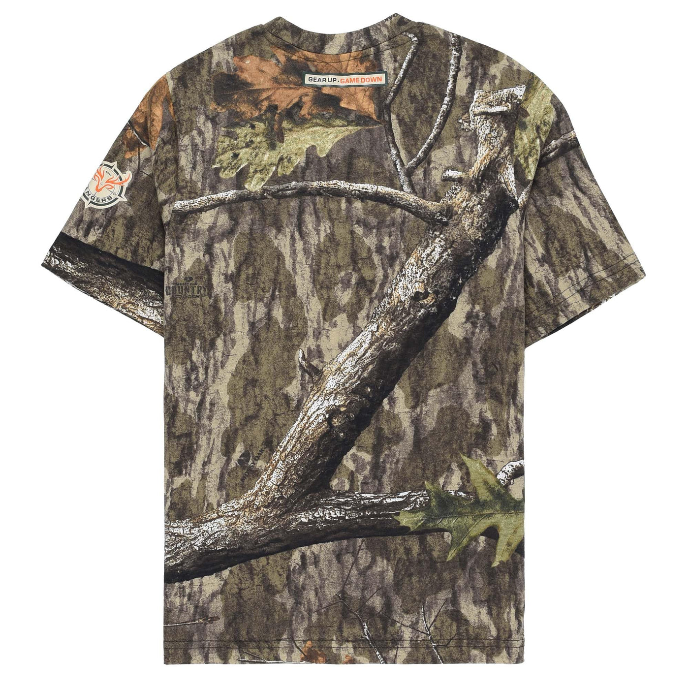 Mossy Oak Country Roots Youth Camo Short Sleeve Cotton Crewneck Unisex Tee for Kids