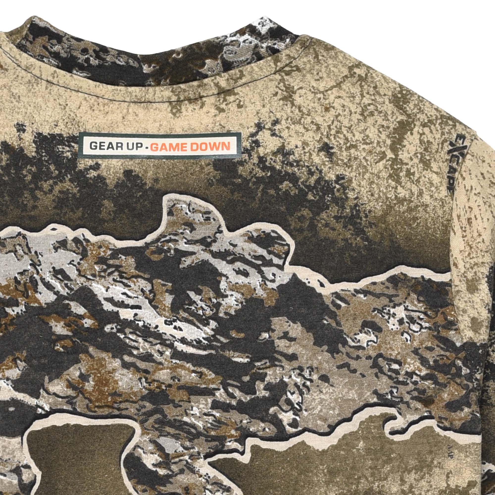 Realtree Excape Youth Camo Short Sleeve Cotton Crewneck Unisex Tee for Kids