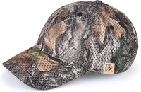 Bell Rangers Realtree EDGE Camo Baseball Cap with Plain Perforated Cap With Green Visor