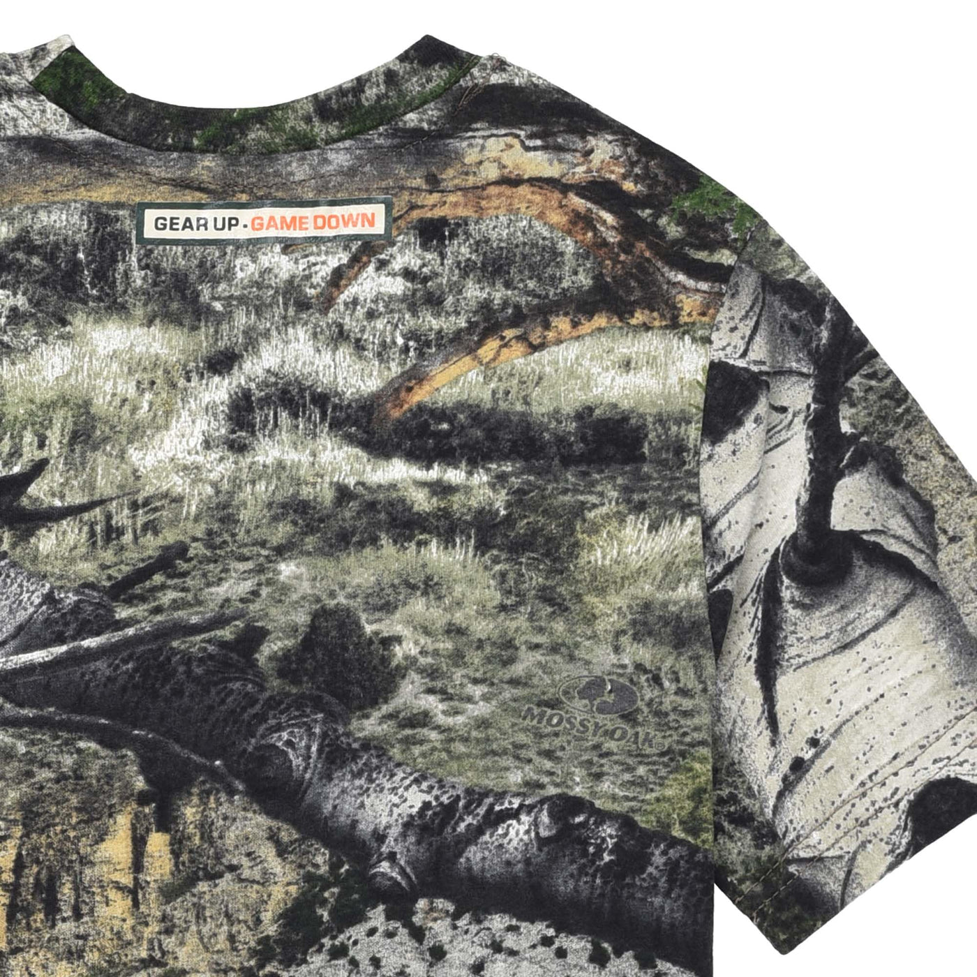 Mossy Oak Mountain Country Youth Camo Short Sleeve Cotton Crewneck Unisex Tee for Kids
