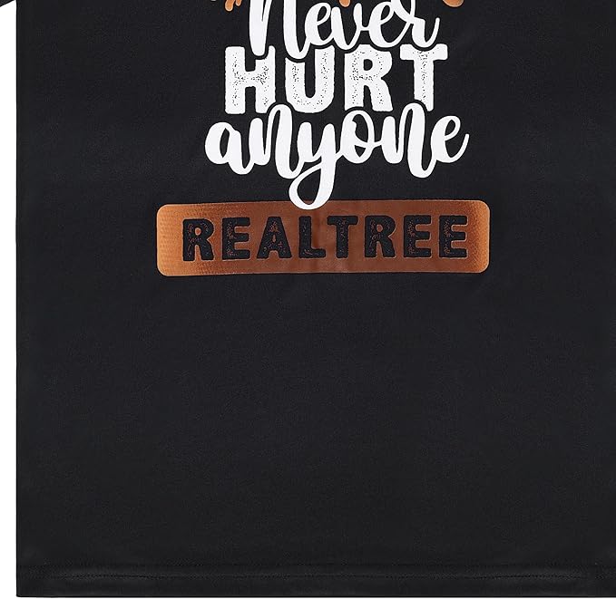Realtree Youth Graphic Typography Tees for Kids Short Sleeve Crewneck Polyster Performance Black T-Shirts for Boys and Girls