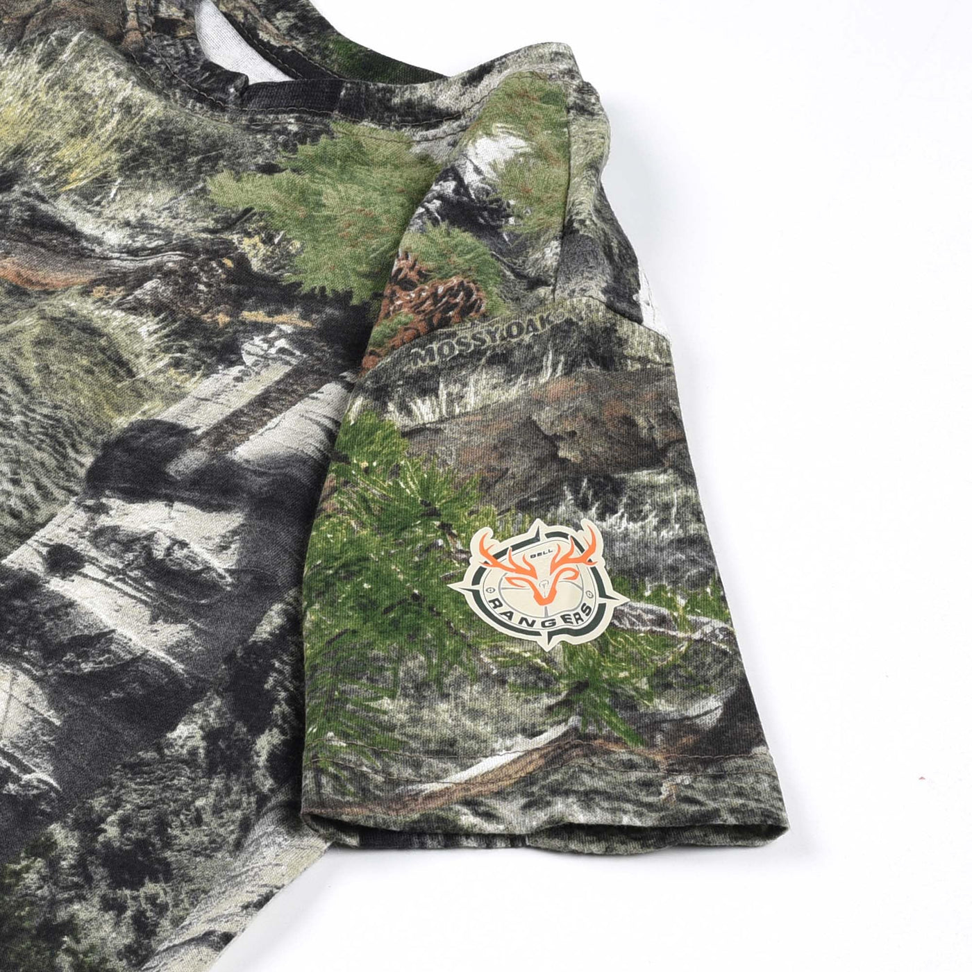Mossy Oak Mountain Country Youth Camo Short Sleeve Cotton Crewneck Unisex Tee for Kids