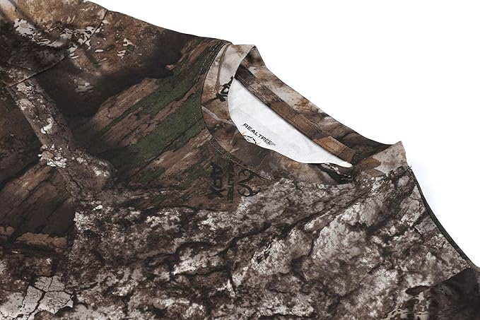 Realtree APX Youth Camo Short Sleeve Performance Crewneck Unisex Tee for Kids