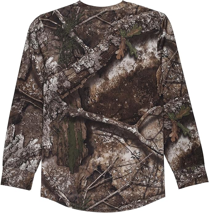 Realtree APX Women’s Camo Long Sleeve Crewneck Polyester Shirt Outdoor Hunting Performance Tee