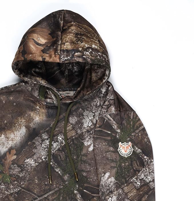 Realtree Apx Camo Premium Performance Pullover Hoodies with Zippered Pocket