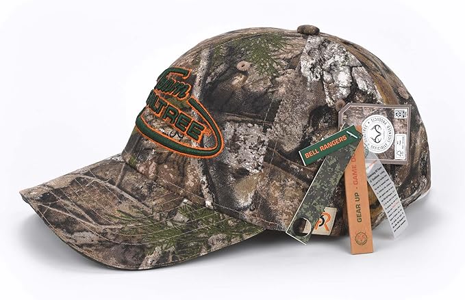 Bell Rangers Realtree APX Camo Baseball Cap with 3d Team Realtree Embroidered Emblem With Circle