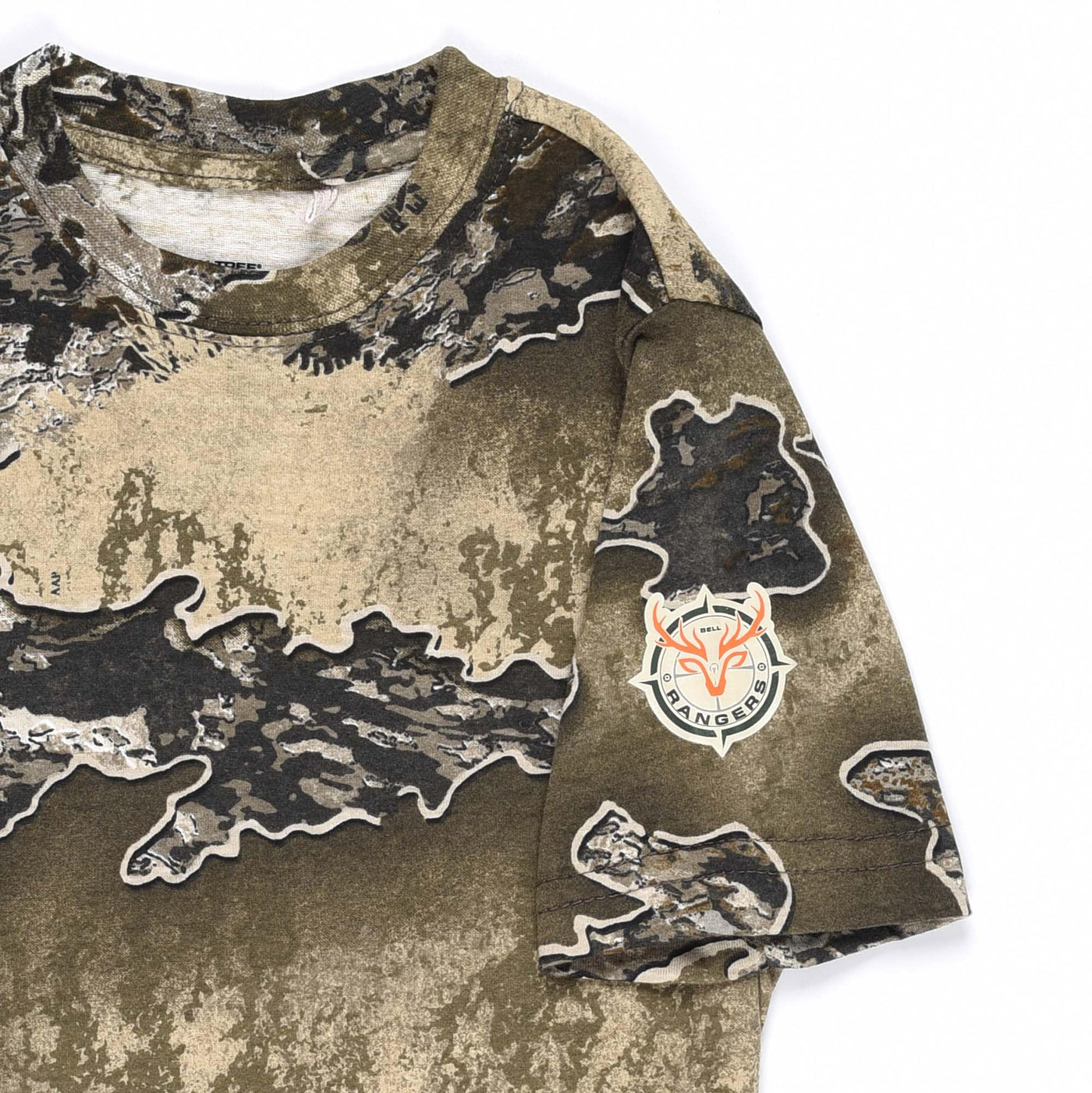 Realtree Excape Youth Camo Short Sleeve Cotton Crewneck Unisex Tee for Kids