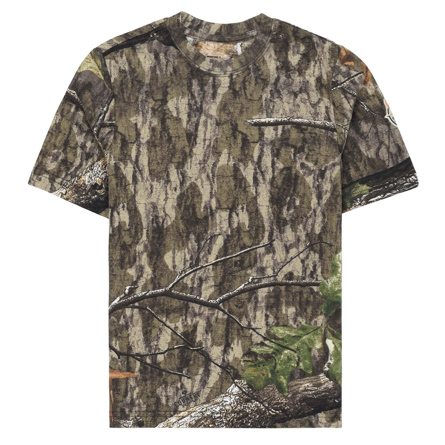 Mossy Oak Country Roots Youth Camo Short Sleeve Cotton Crewneck Unisex Tee for Kids