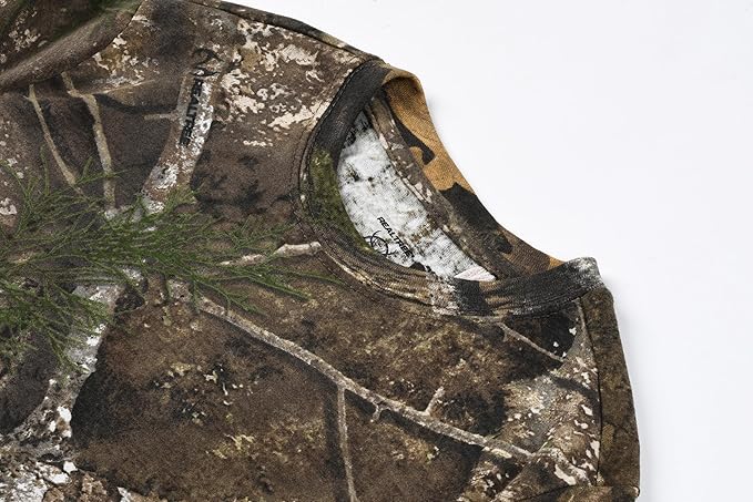 Realtree APX Youth Camo Crewneck Long Sleeve Unisex Kids Tee