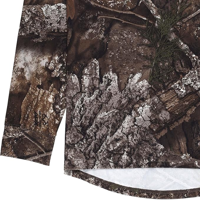 Realtree APX Women’s Camo Long Sleeve Crewneck Polyester Shirt Outdoor Hunting Performance Tee