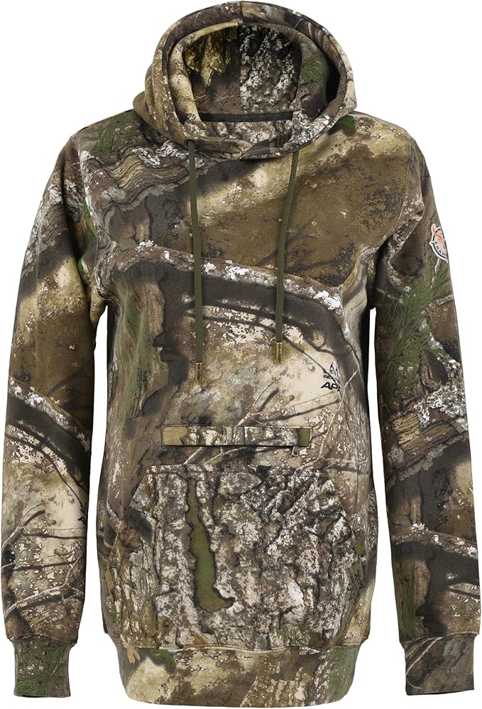 Realtree Apx Camo Premium Cotton Pullover Hoodies with Zippered Pocket