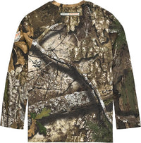 Realtree APX Youth Camo Crewneck Long Sleeve Unisex Kids Tee