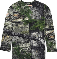Mossy Oak Mountain Country Youth Camo Crewneck Long Sleeve Unisex Kids Cotton Tee