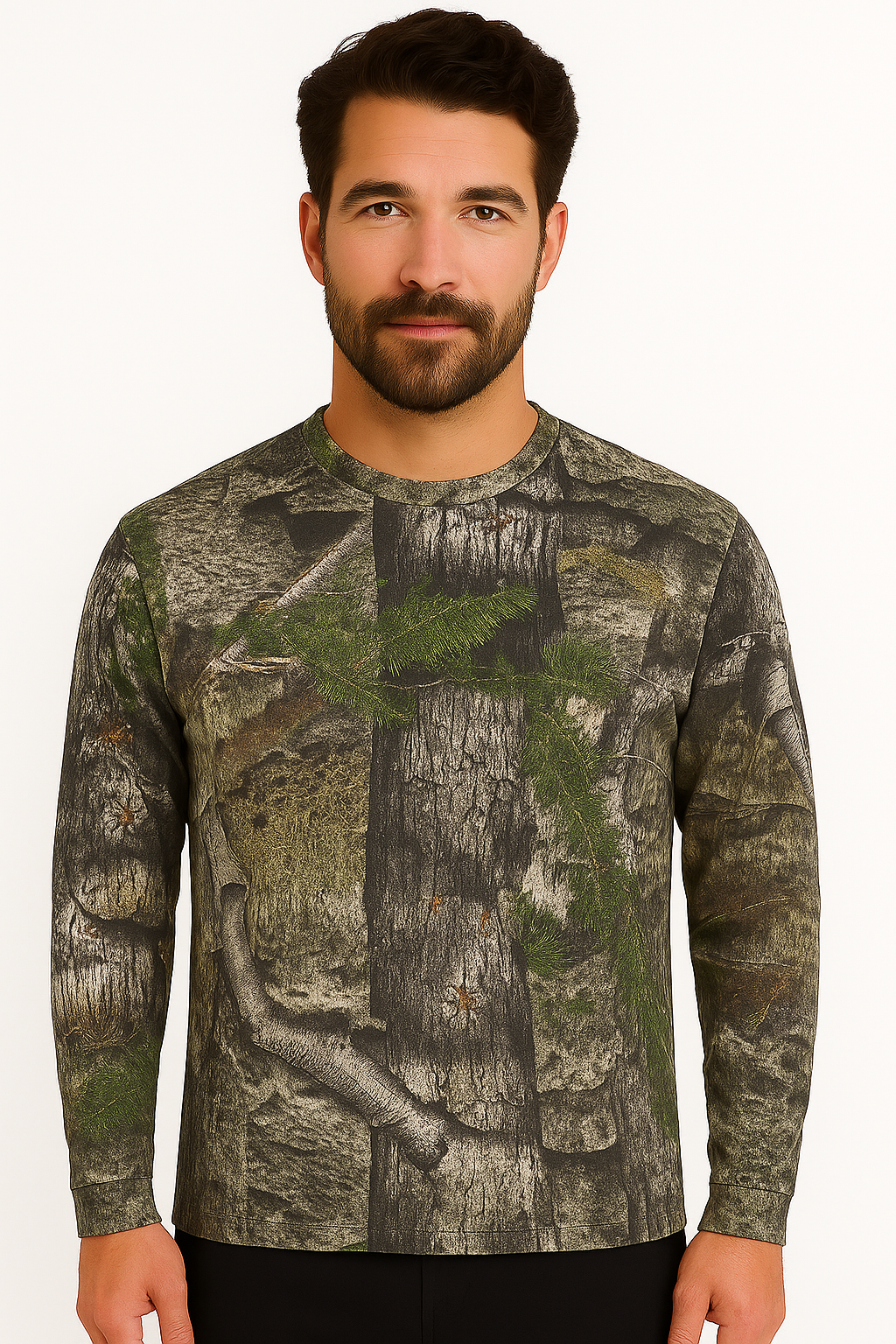 Bell Rangers Unisex Realtree APX Camo Long Sleeve Cotton Blend Adult Tee