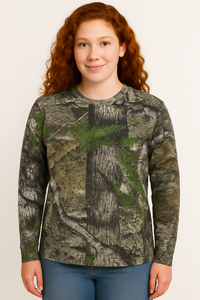 Bell Rangers Unisex Realtree APX Camo Long Sleeve Cotton Blend Adult Tee