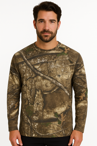 Bell Rangers Unisex Realtree APX Camo Long Sleeve Cotton Blend Adult Tee