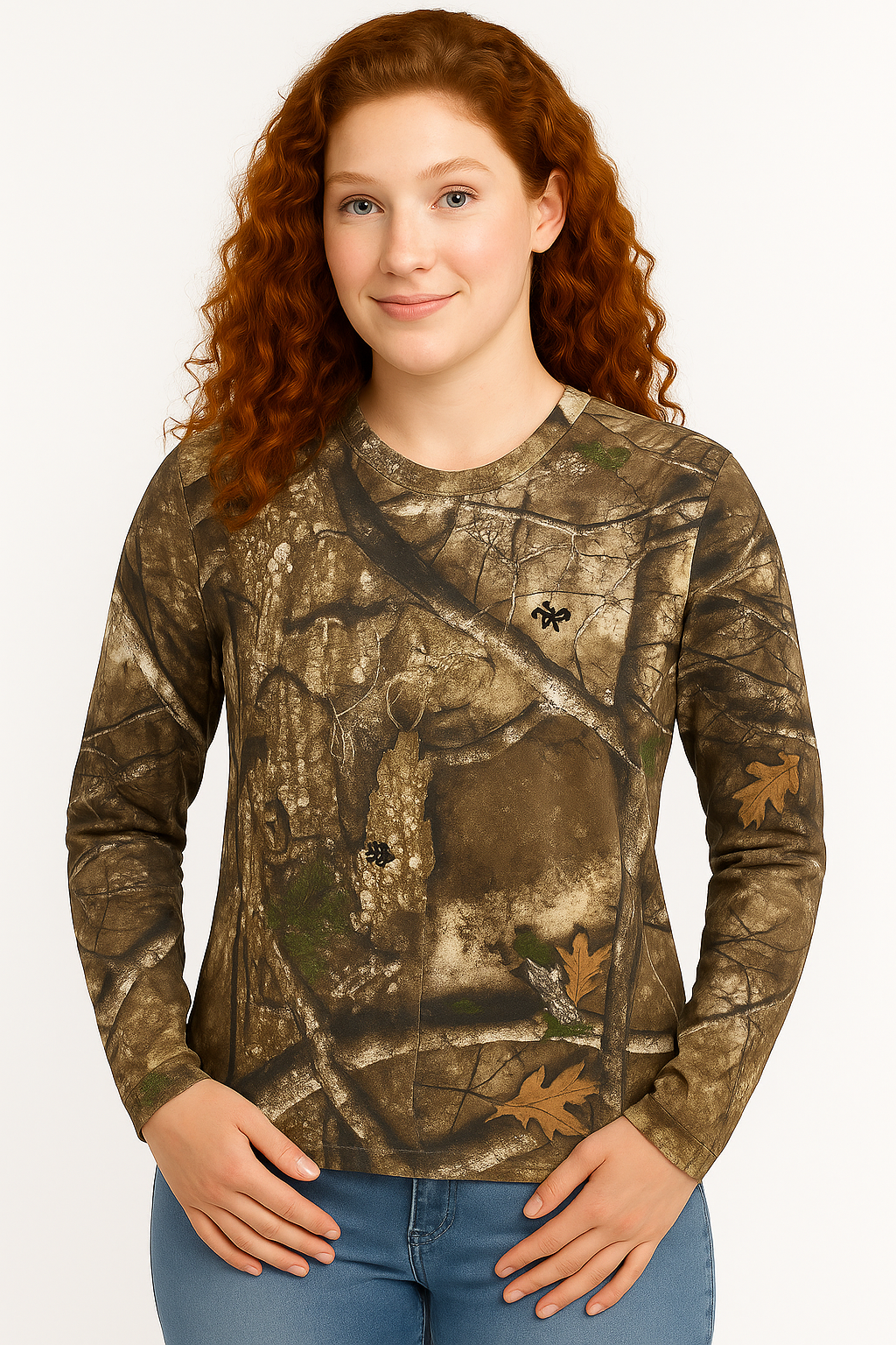 Bell Rangers Unisex Realtree APX Camo Long Sleeve Cotton Blend Adult Tee