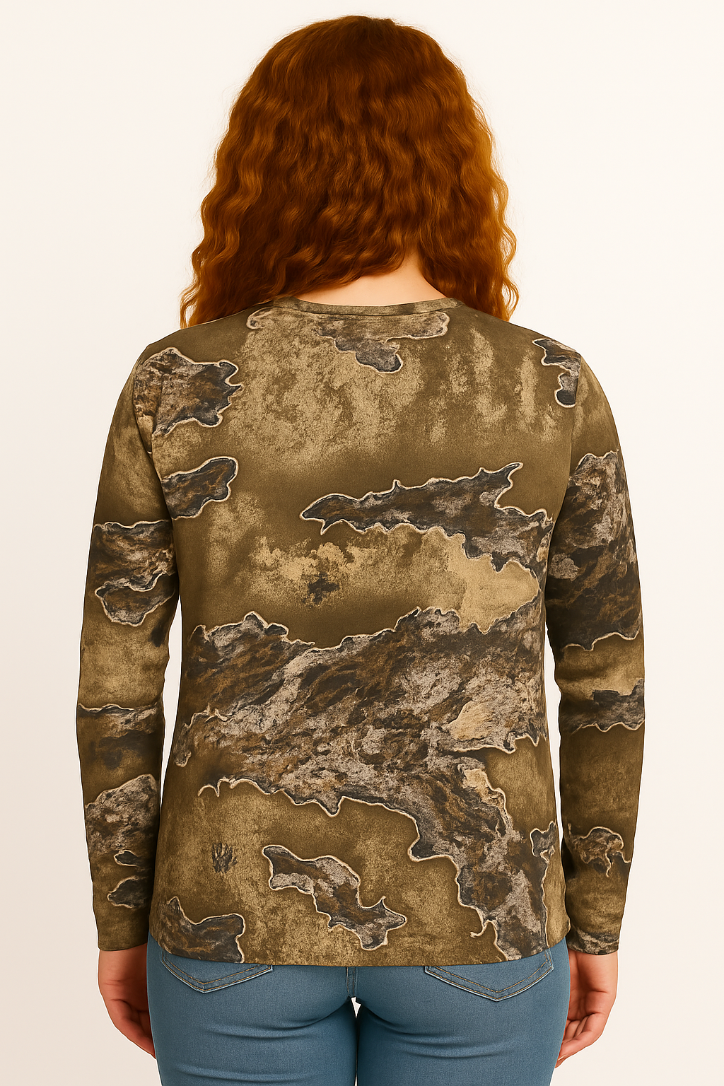 Bell Rangers Unisex Realtree APX Camo Long Sleeve Cotton Blend Adult Tee
