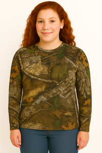 Bell Rangers Unisex Realtree APX Camo Long Sleeve Cotton Blend Adult Tee