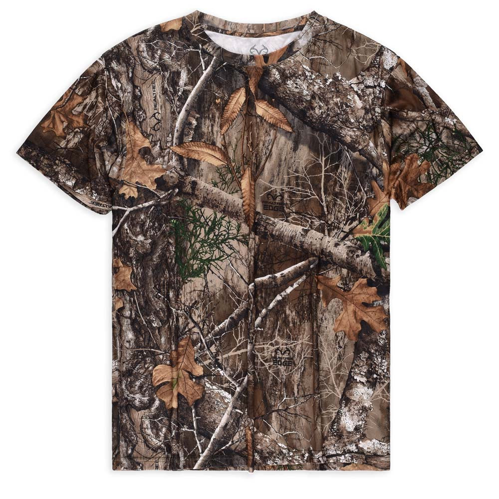 Bell Rangers Realtree Camouflage Short Sleeve Shirt for Men and Women Hunting Camo Crewneck Tee (US, Alpha, XX-Large, Regular, Regular, Polyester)