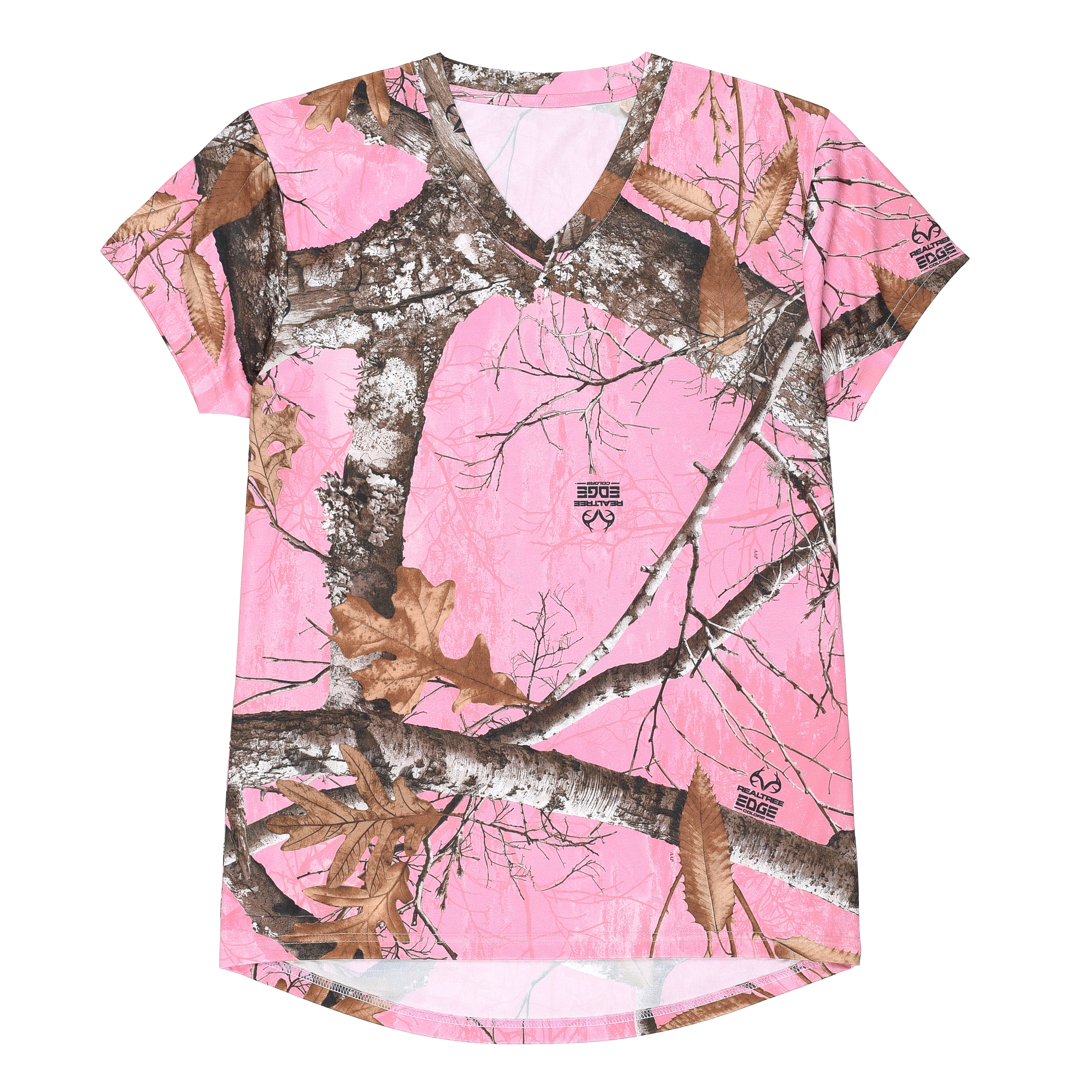 Realtree A12W Edge Pink Camo Women’s Short Sleeve Hunting T-Shirt