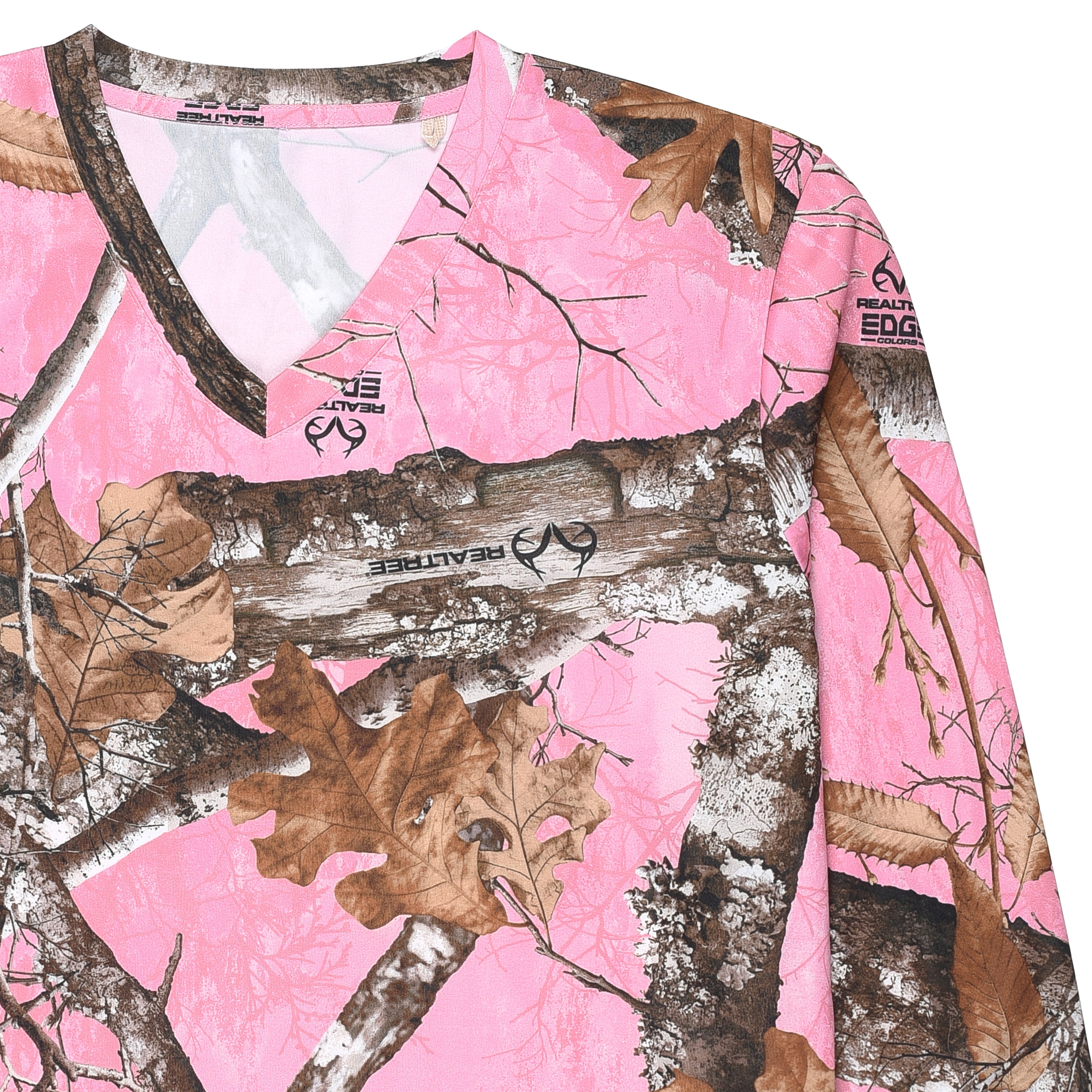 Realtree A21W Edge Pink Camo Women’s Long Sleeve Tee
