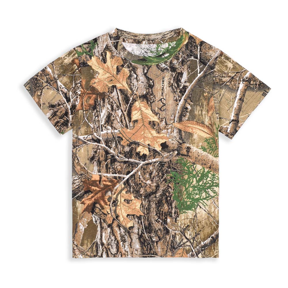 Realtree EDGE Camouflage Short Sleeve Polyester Yoouth Tee