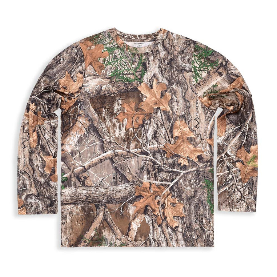 Realtree EDGE Camouflage Long Sleeve Polyester Yoouth Tee