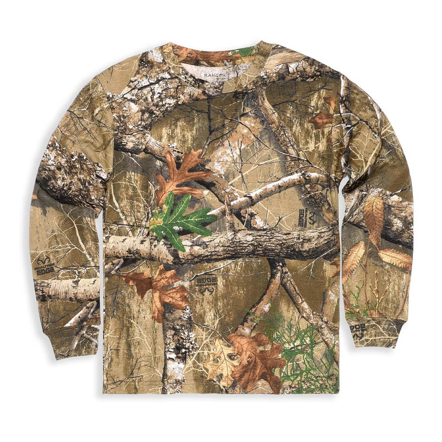 Realtree EDGE Camouflage Long Sleeve Polyester Youth Tee