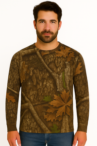 Realtree APX Camouflage Long Sleeve Polyester Unisex Adult Hunting Tee Shirt