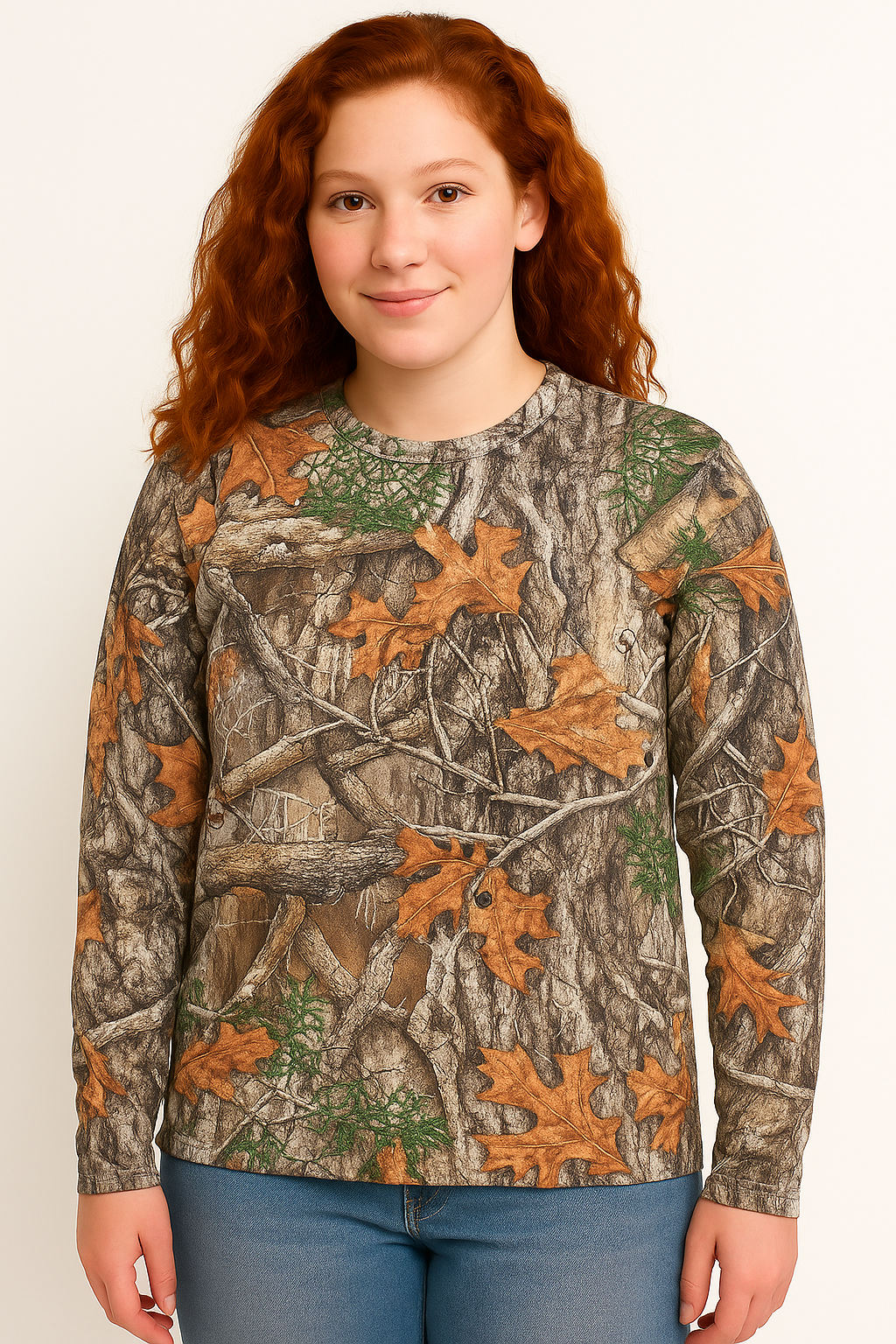 Bell Rangers Unisex Realtree APX Camo Long Sleeve Cotton Blend Adult Tee