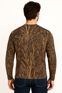 Bell Rangers Unisex Realtree Camo Performance Long Sleeve Shirt with Pocket – Hunting & Outdoor Crewneck