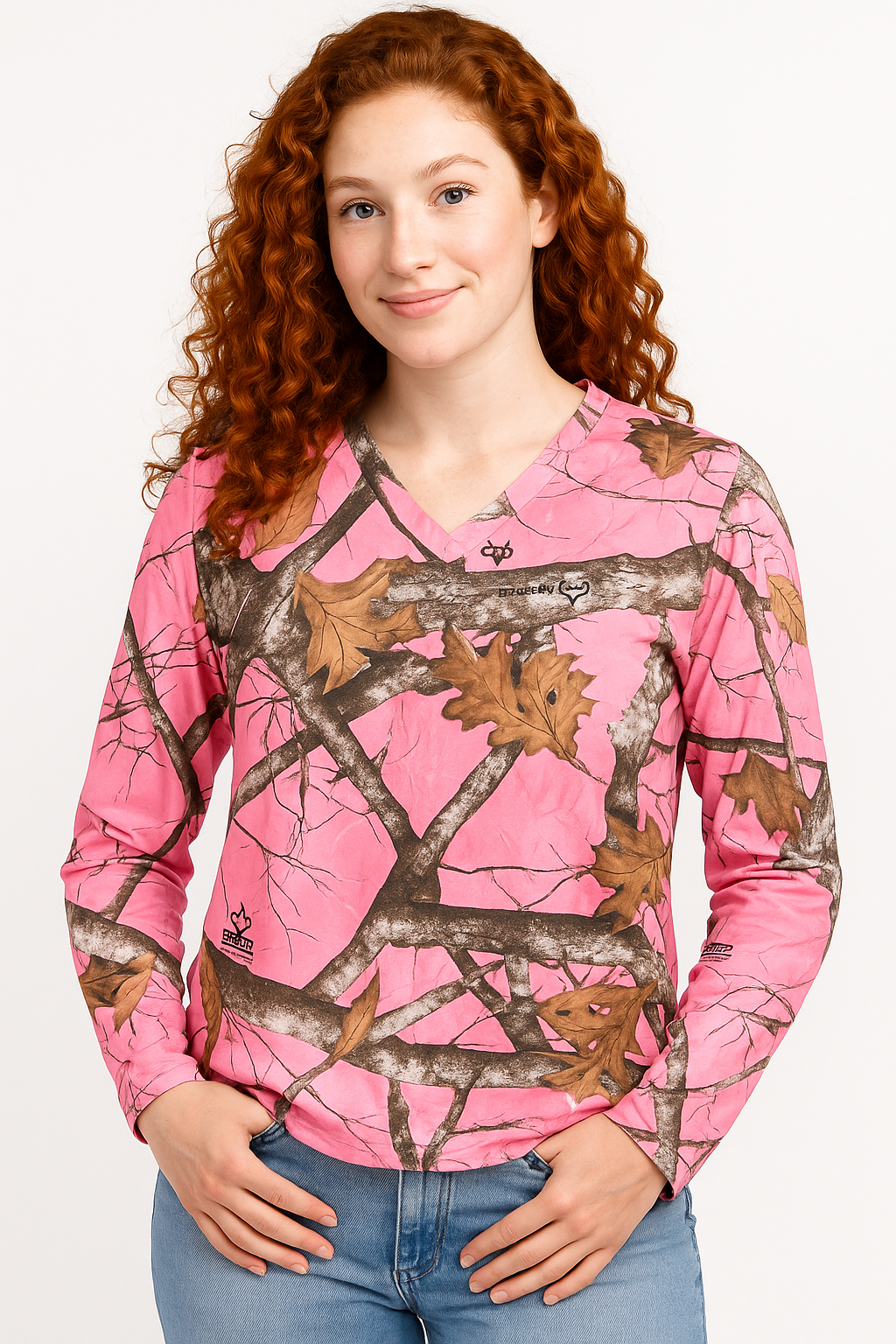Realtree A21W Edge Pink Camo Women’s Long Sleeve Tee