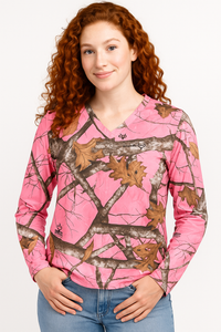 Realtree A21W Edge Pink Camo Women’s Long Sleeve Tee