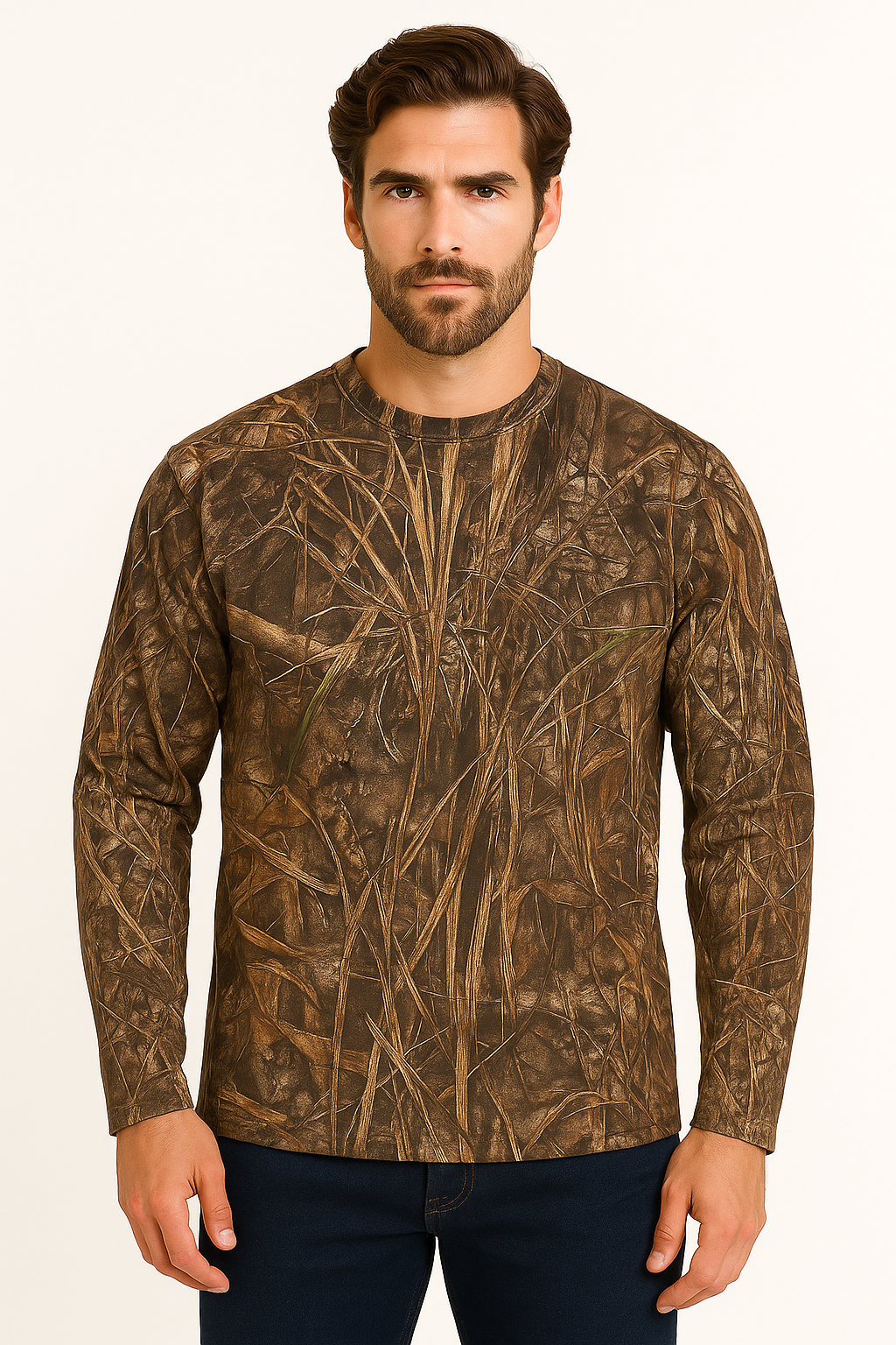 Bell Rangers Unisex Realtree Camo Performance Long Sleeve Shirt with Pocket – Hunting & Outdoor Crewneck